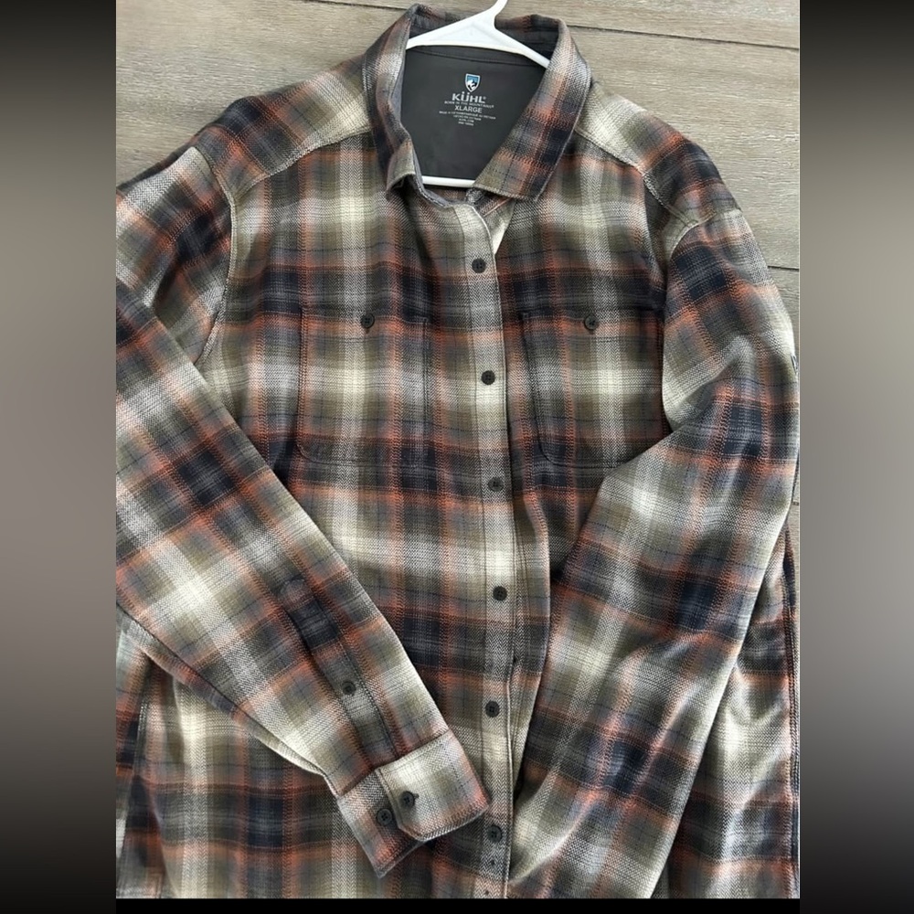 Kuhl Plaid Shirt in Brown and Tan